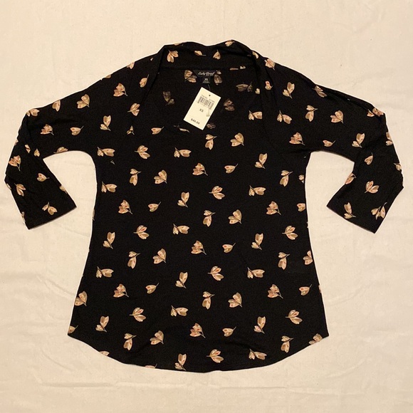 Lucky Brand Floral Bolero Style Three Quarter Sleeve Top - Picture 6 of 12